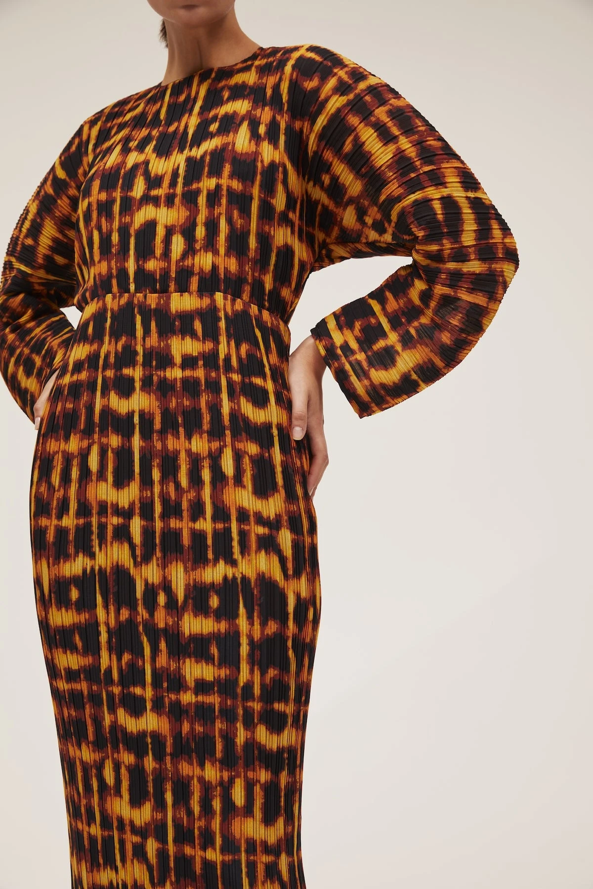 The Mirabelle Dress In Brown Painted Check 2 The Mirabelle Dress In Brown Painted Check - Image 2