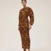 The Mirabelle Dress In Brown Painted Check