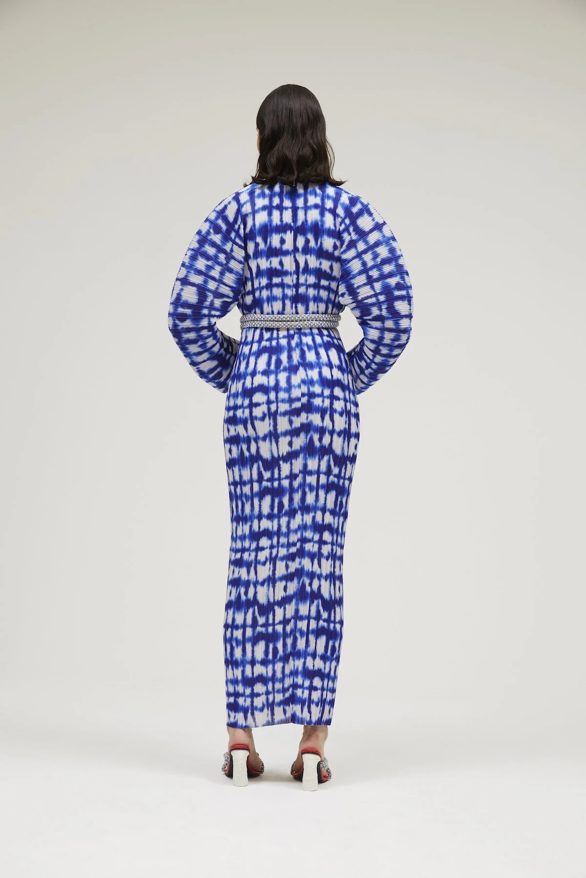 The Mirabelle Dress In Cobalt Blue Painted Check 3 The Mirabelle Dress In Cobalt Blue Painted Check - Image 3
