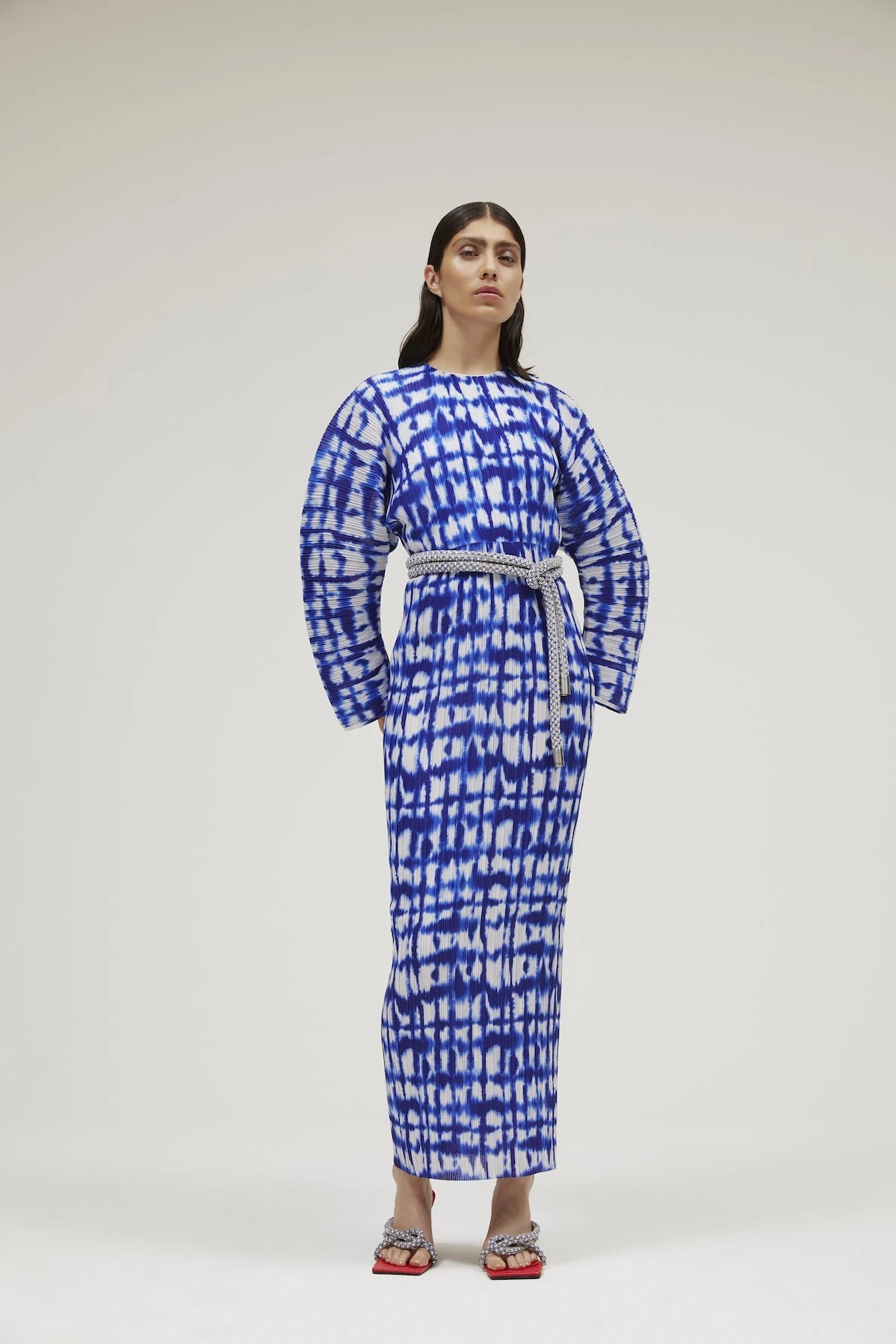 The Mirabelle Dress In Cobalt Blue Painted Check 4 The Mirabelle Dress In Cobalt Blue Painted Check - Image 4