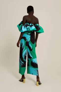 The Zoya Trouser In Newton Green -LARA SALES STORE solace london os25084a margot os2055a zoya newton green back 4