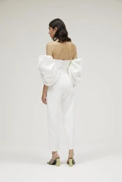 The Kasey Jumpsuit In Cream -LARA SALES STORE solace london os26086 kasey winter white back 4