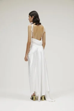 The Aletta Dress In Cream -LARA SALES STORE solace london os27034 aletta winter white side 3