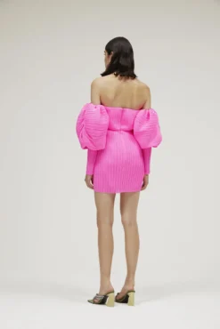 The Skye Dress In Acid Pink -LARA SALES STORE solace london os27050 skye acid pink back 2