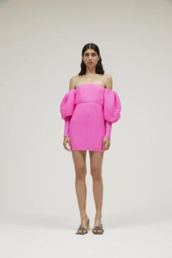 The Skye Dress In Acid Pink