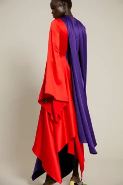 The Ella Dress In Colour Block Purple -LARA SALES STORE solace london os29014a ella colour block purple back 5 1