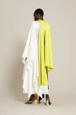 The Ella Dress In Colour Block Sulphur -LARA SALES STORE solace london os29014a ella colour block sulphur back 3 1